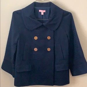 Lilly Pulitzer Navy And Gold Jacket